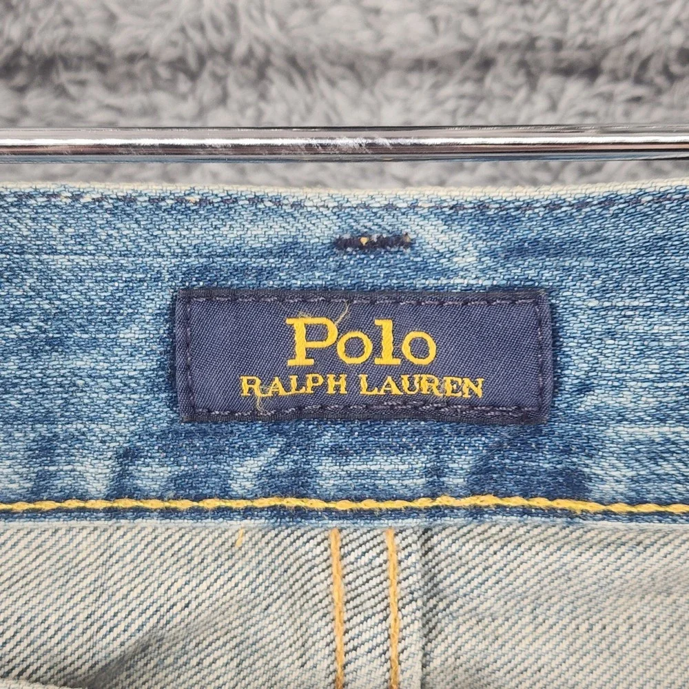 Polo Ralph Lauren Hampton Jeans Mens 44x34 Medium Wash Denim Straight Relaxed